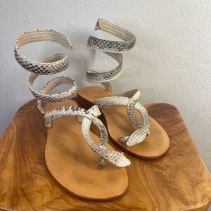 L*Space Cocobelle Snake Gladiator Sandals Size 6.5